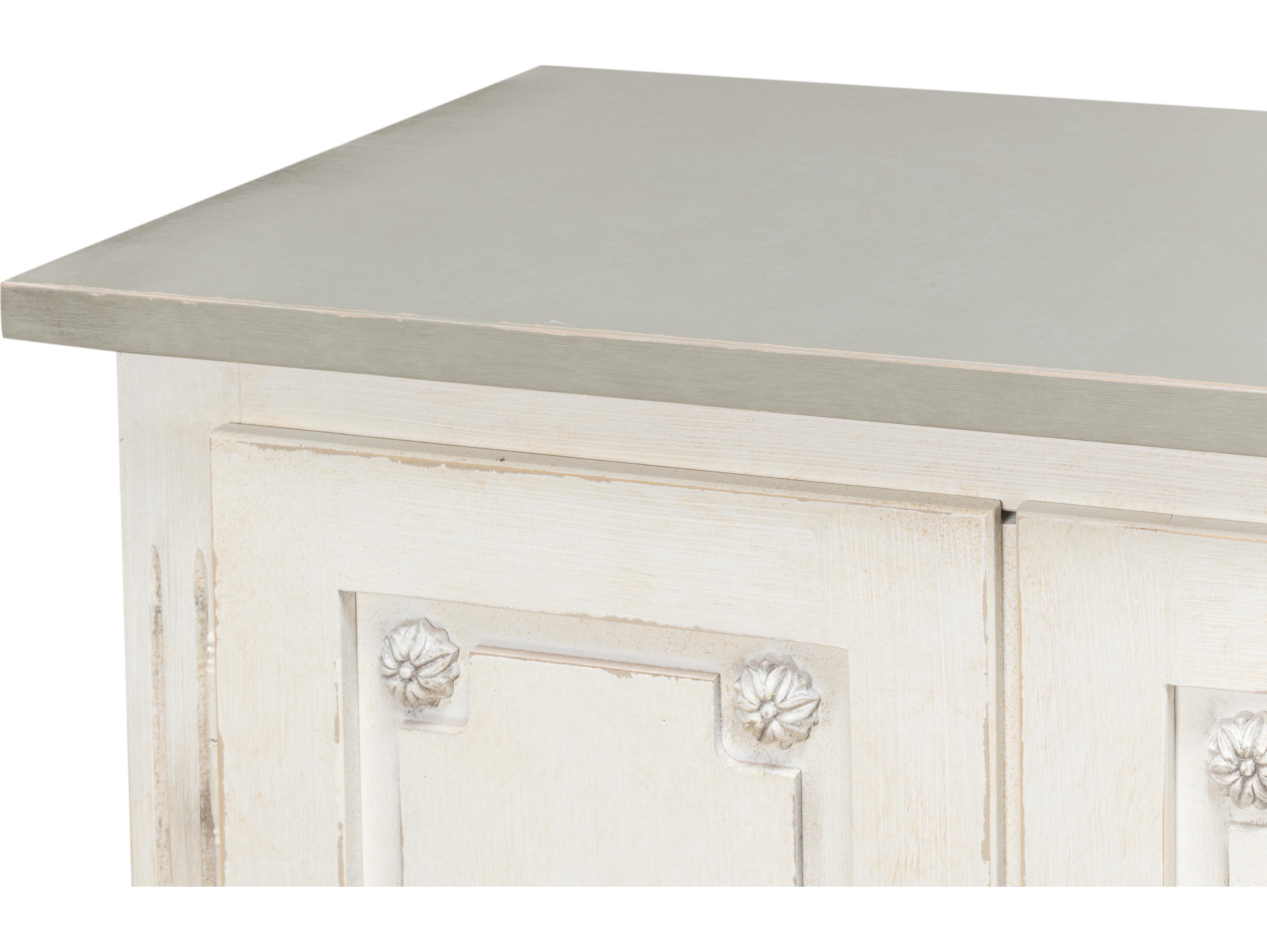 Sarreid Ltd Bellagio Sideboard 96" White Grey