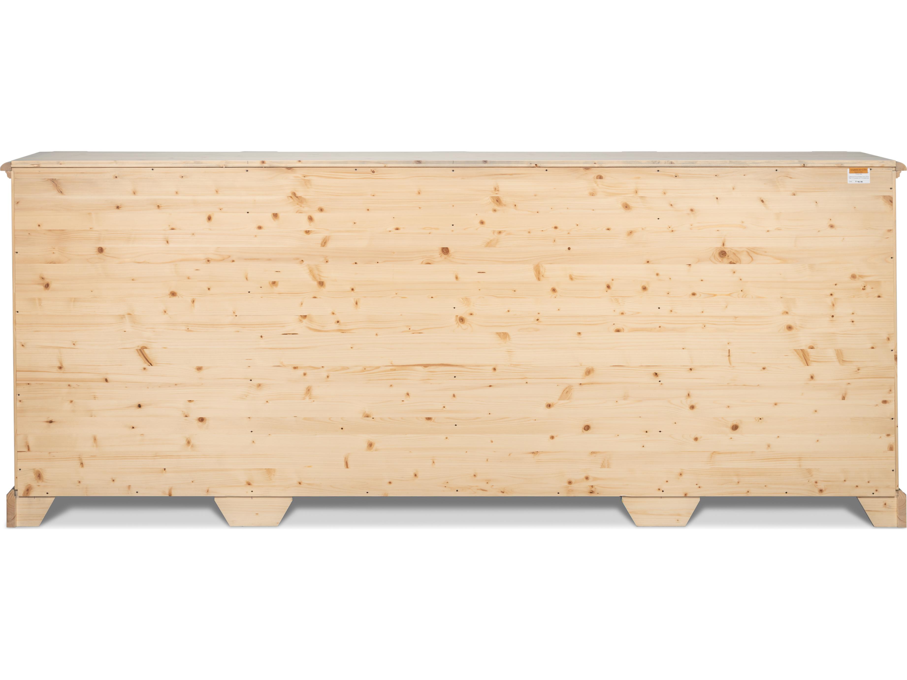 Sarreid Ltd Crested Pine Wood Display Cabinet