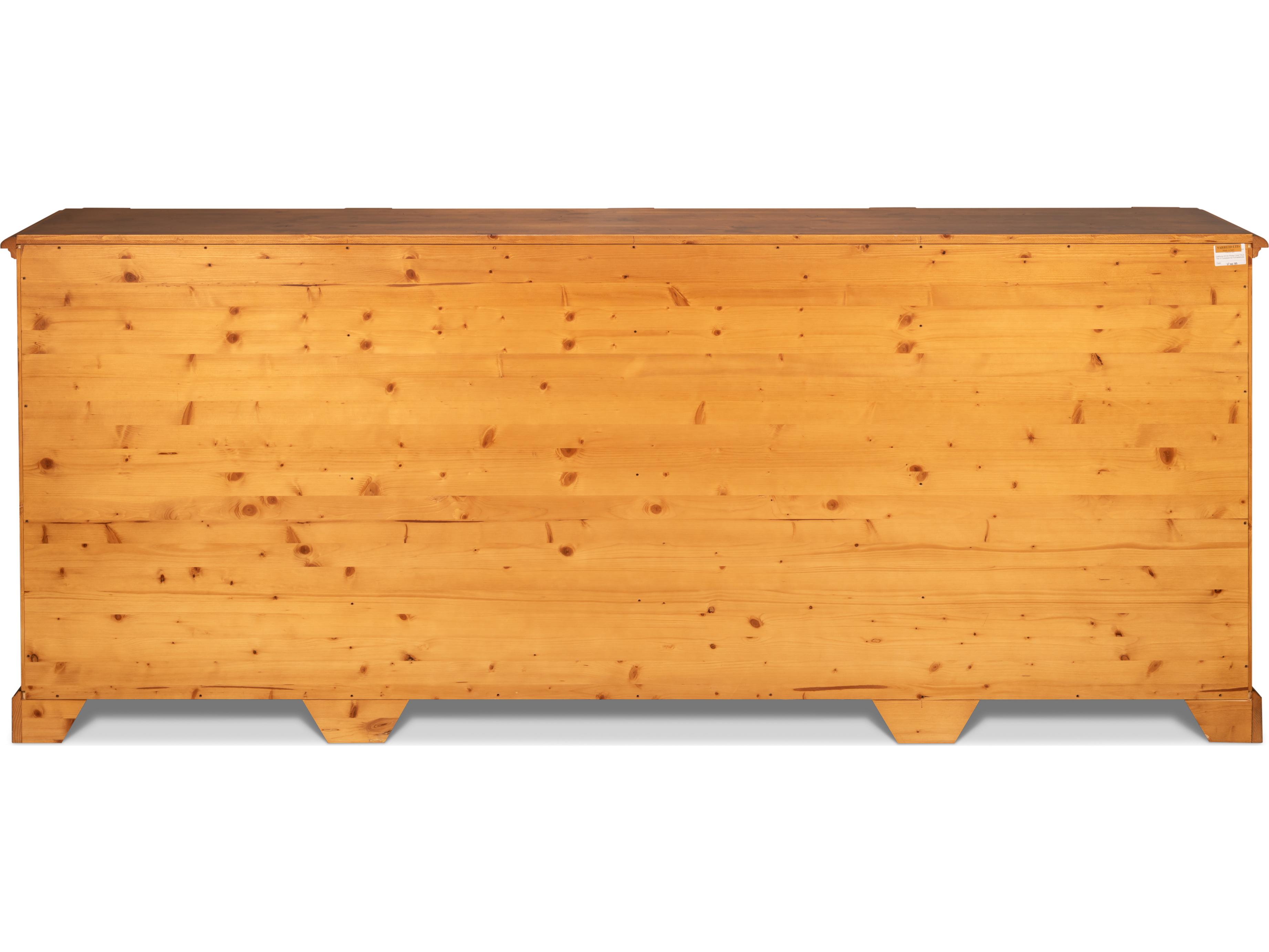 Sarreid Ltd Crested Pine Wood Display Cabinet