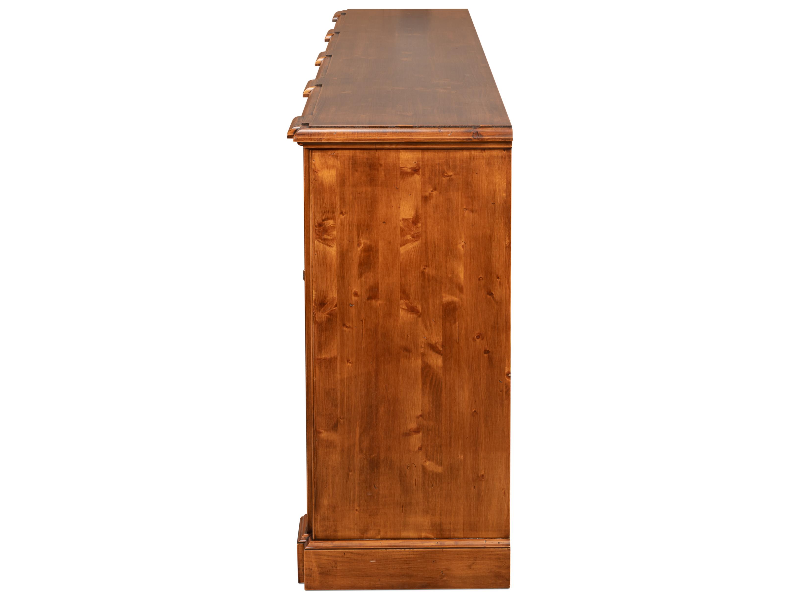 Sarreid Ltd Crested Pine Wood Display Cabinet