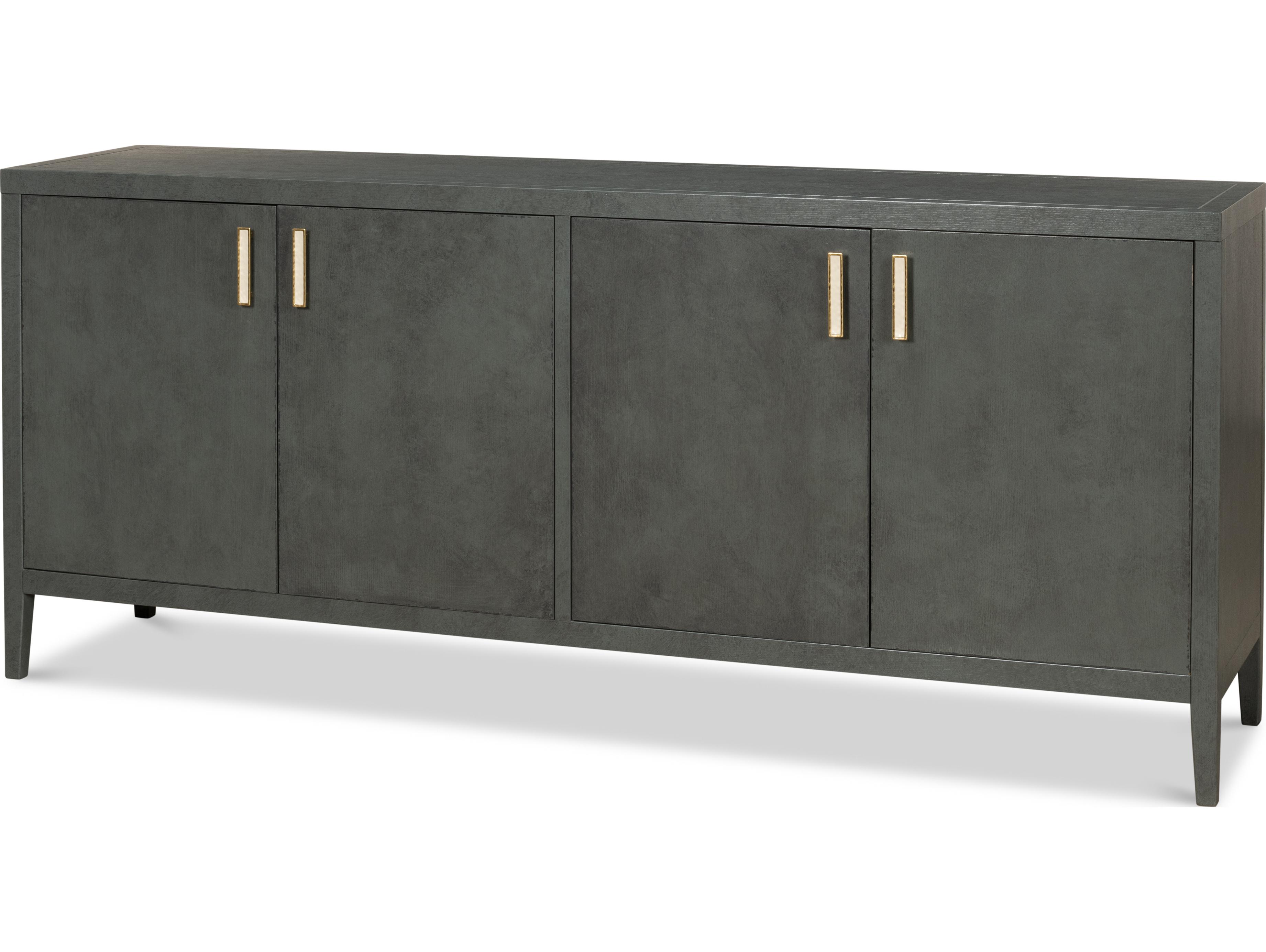 Sarreid Ltd Blanco 4 Door Buffet Stone Grey