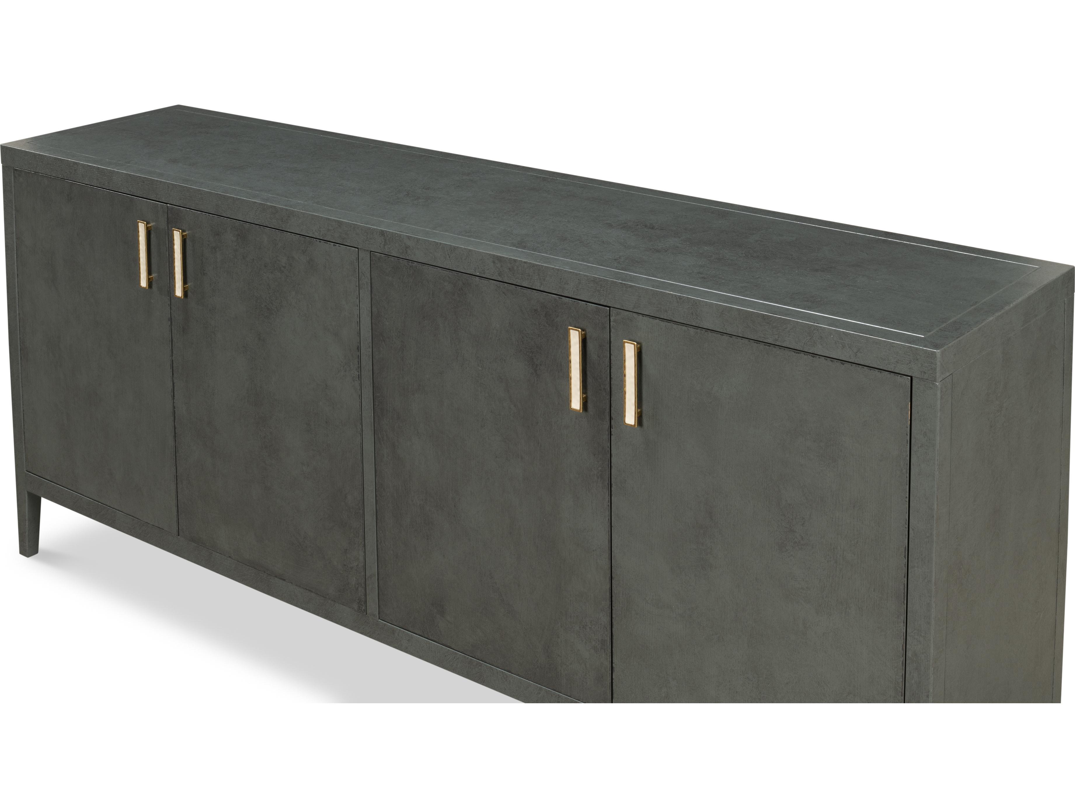 Sarreid Ltd Blanco 4 Door Buffet Stone Grey