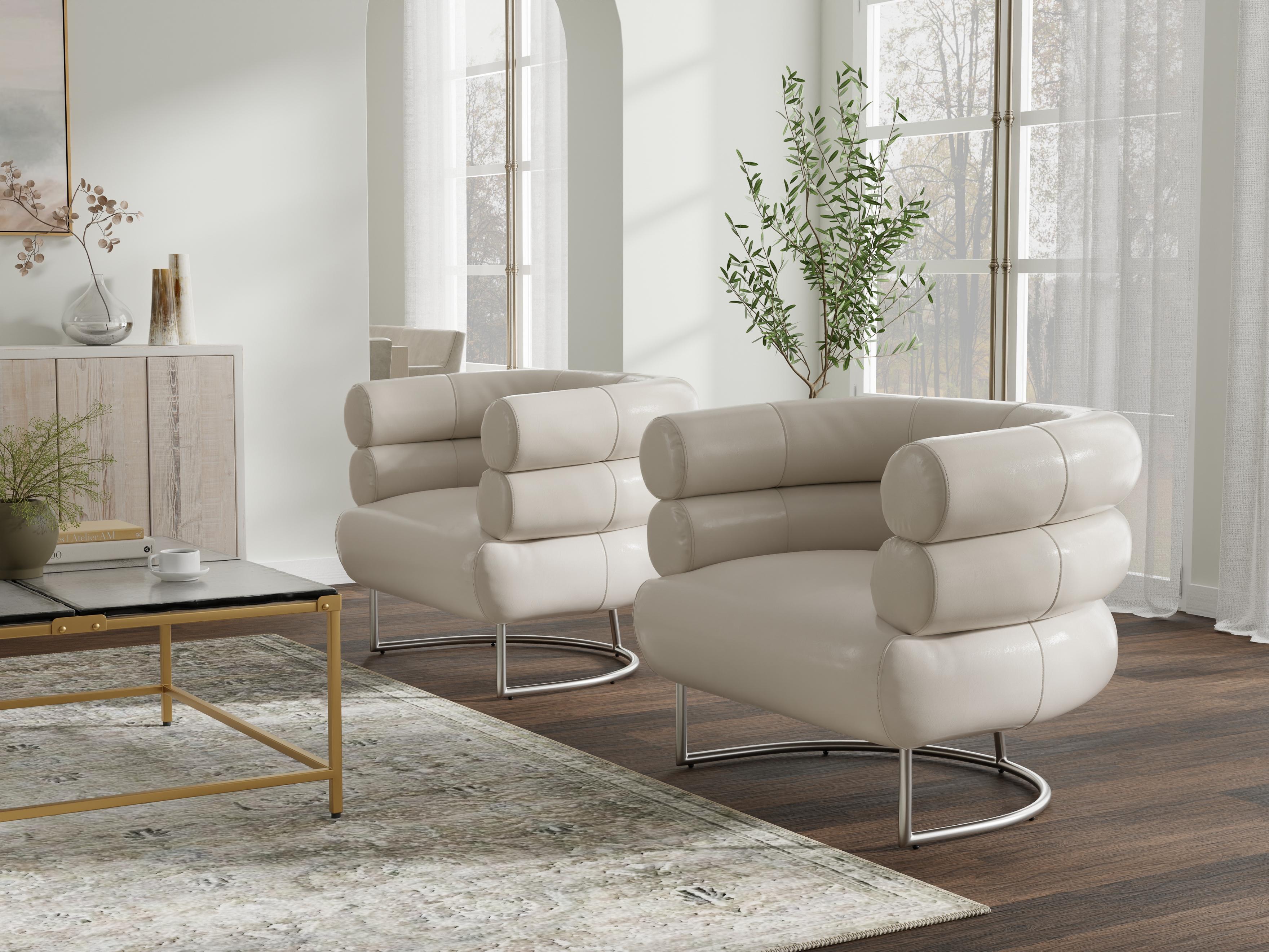 Sarreid Ltd Rondo Chair and Ottoman Set