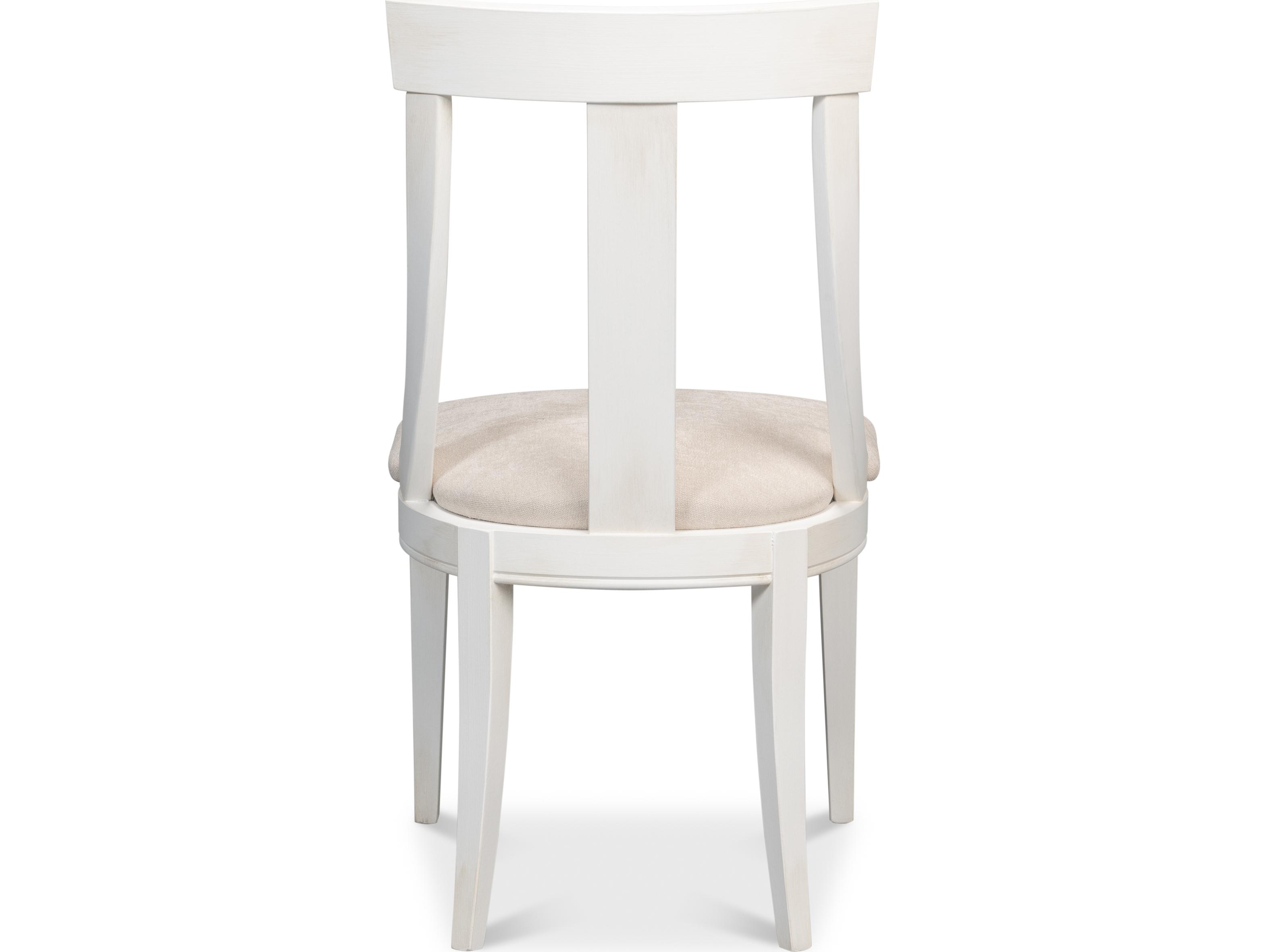 Sarreid Ltd Deco Side Chair Cortina White Taupe