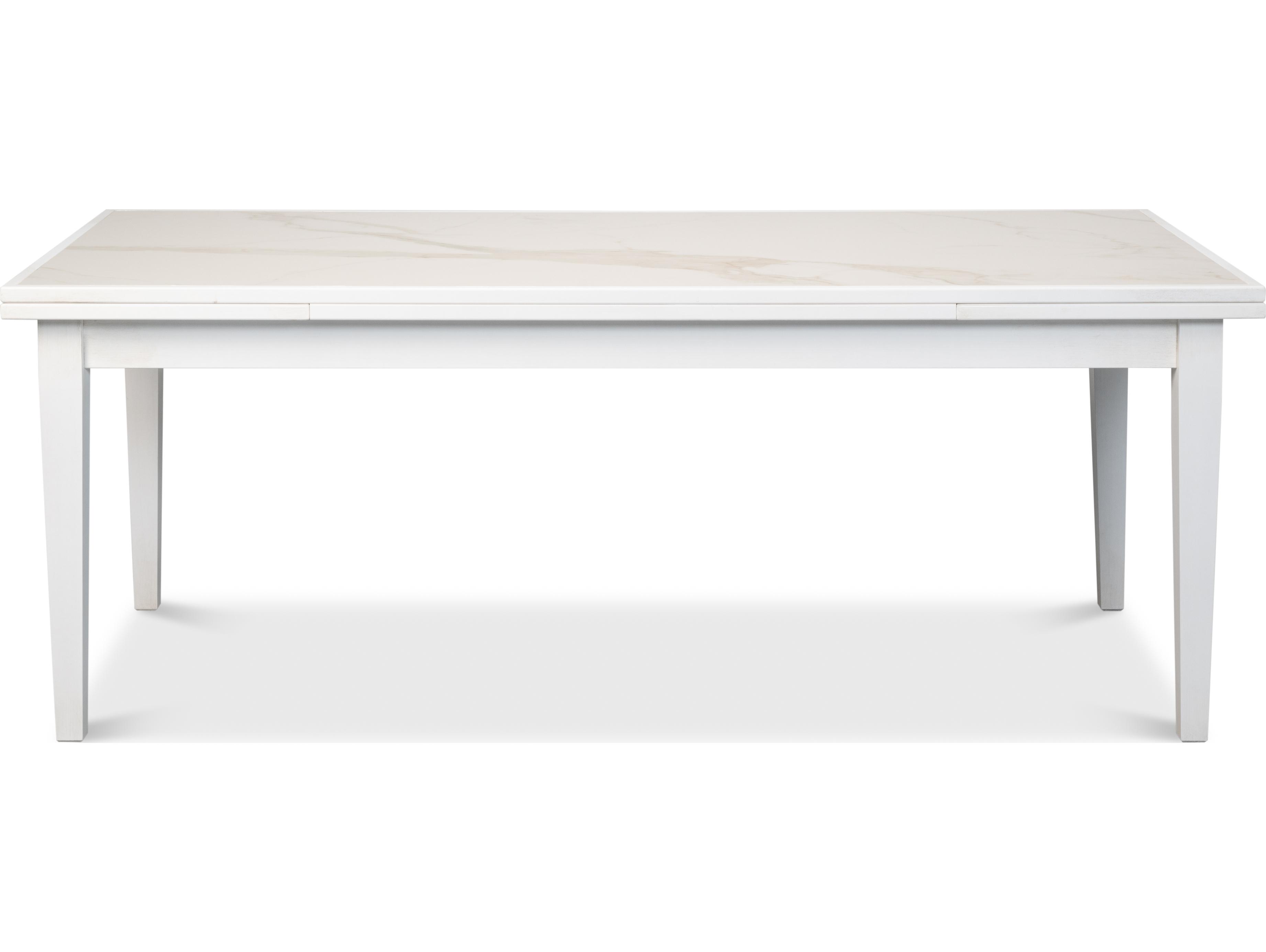Sarreid Ltd Rectangular Extension Dining Table White