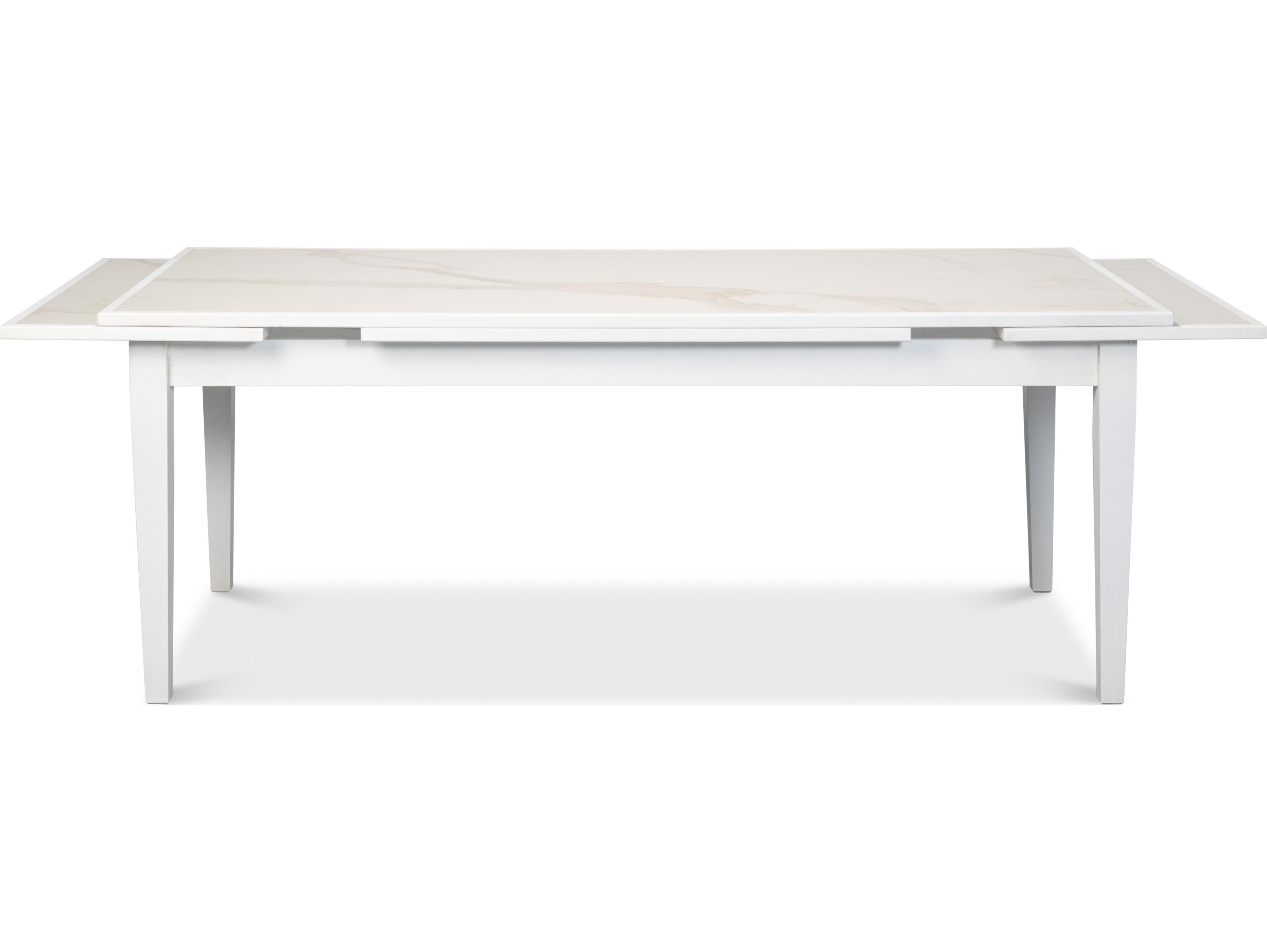 Sarreid Ltd Rectangular Extension Dining Table White