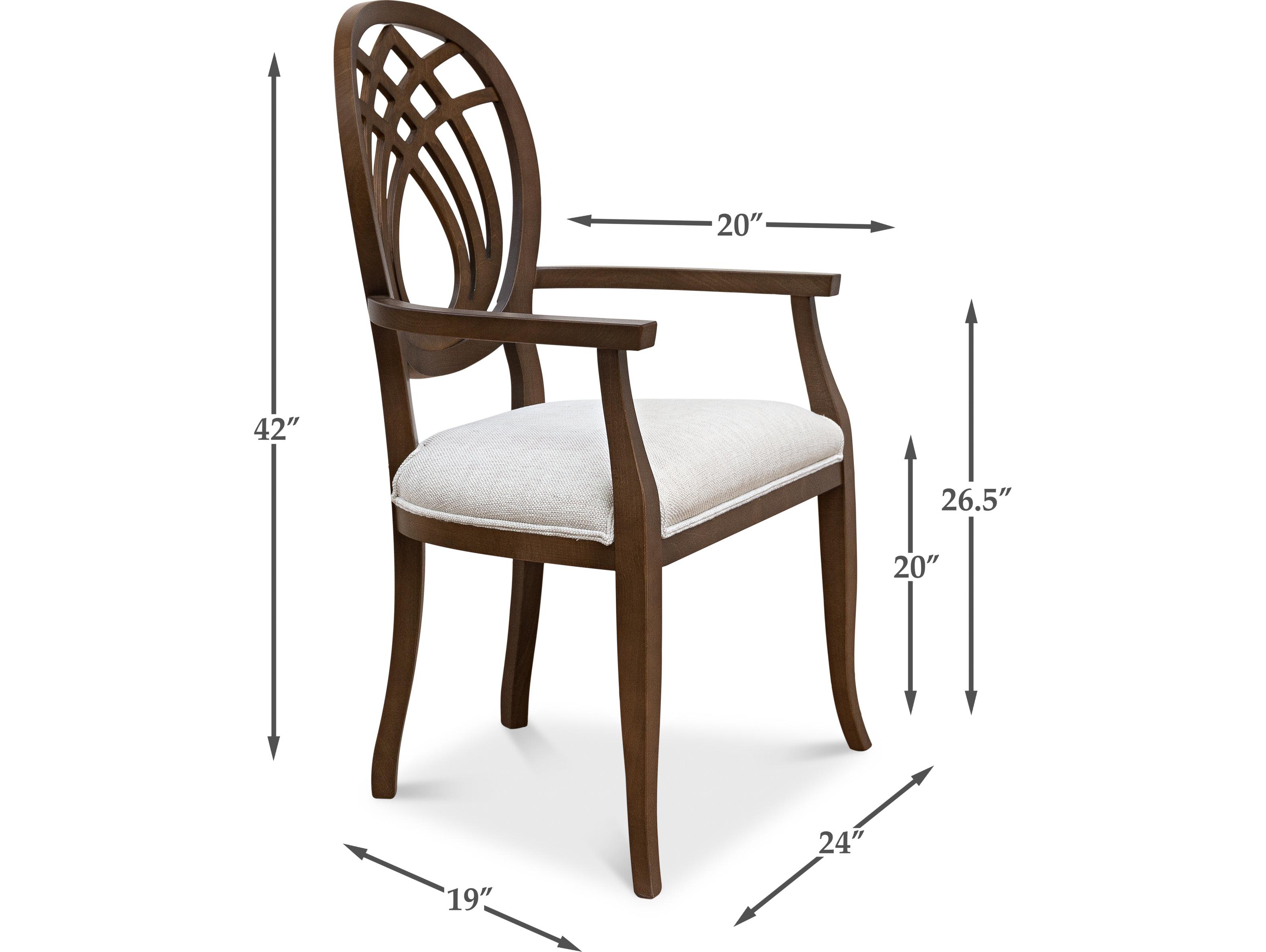 Sarreid Ltd Goccia Arm Chair Driftwood Oatmeal