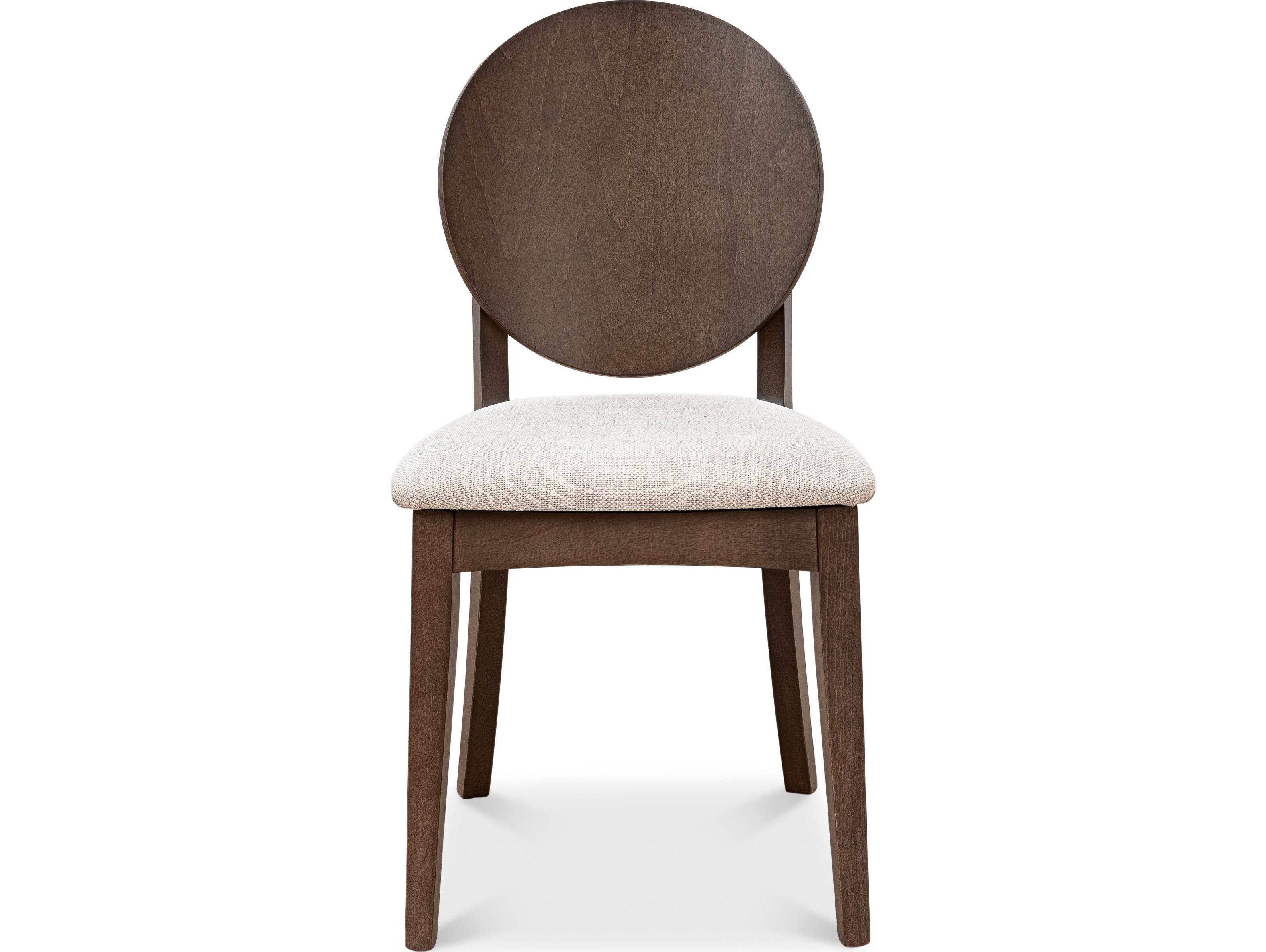 Sarreid Ltd Round Back Side Chair Driftwood Oatmeal