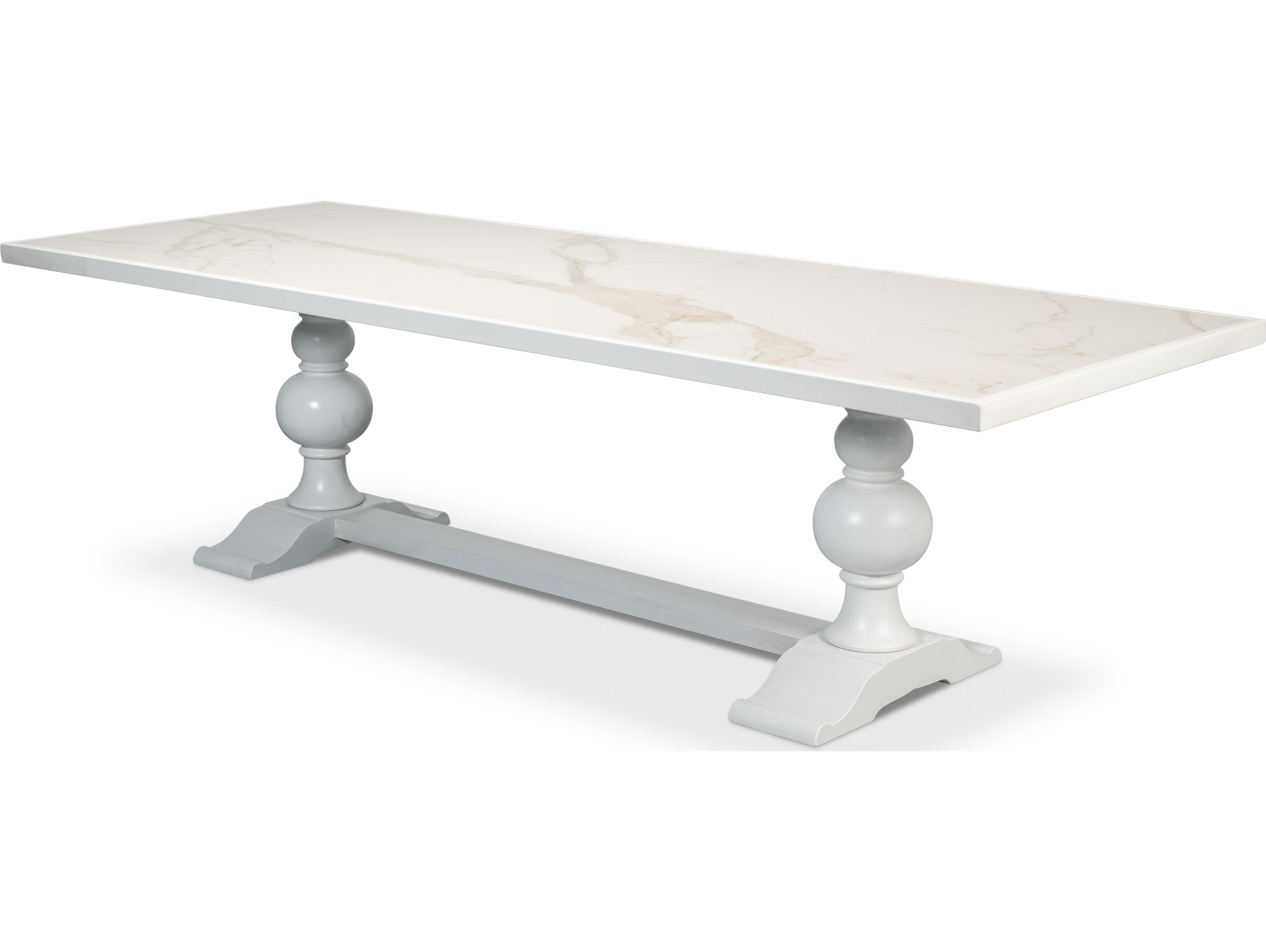 Sarreid Ltd Rectangular Dining Table Cortina White