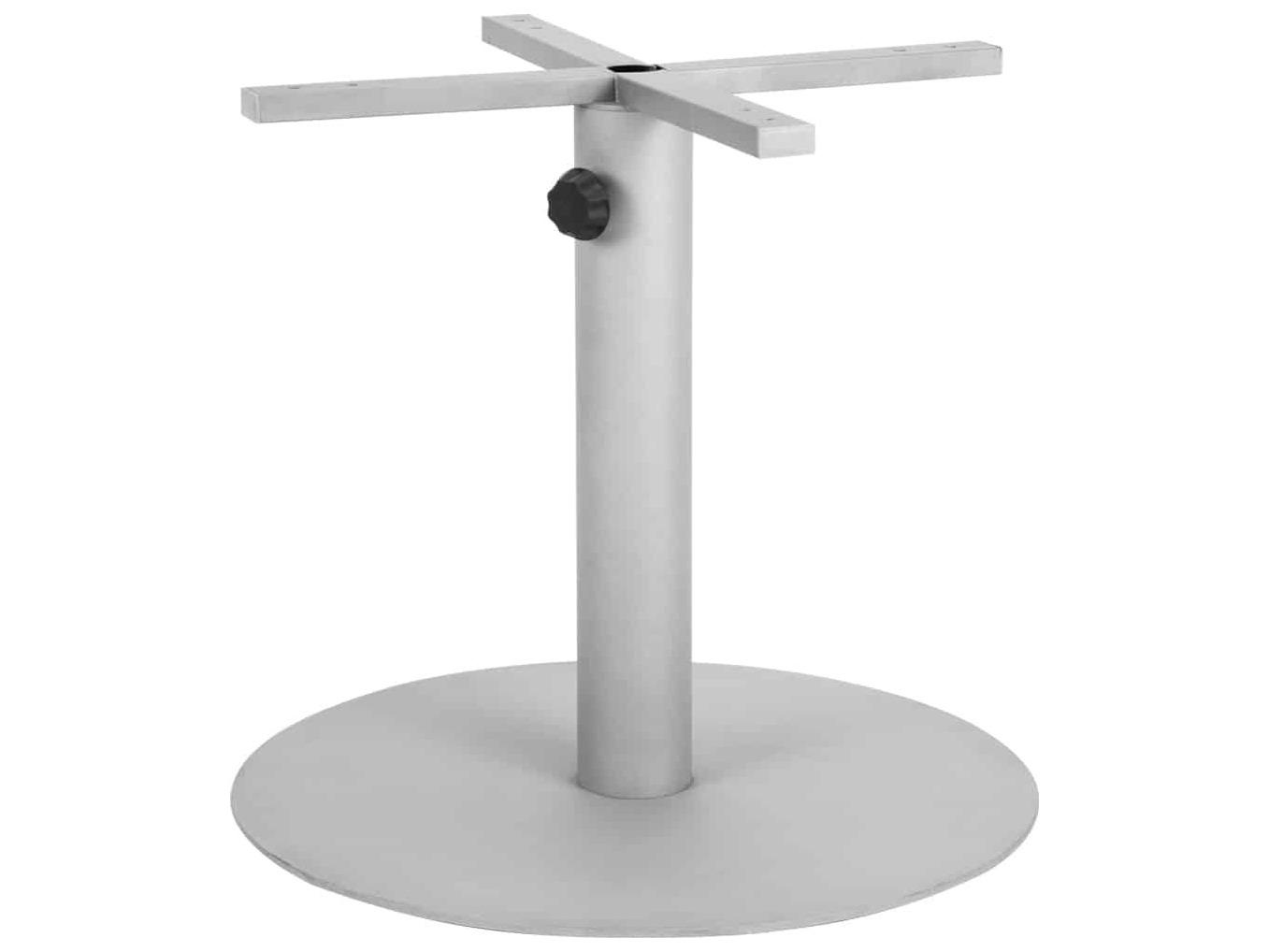 Decoscape Verona Quick Ship Aluminum Kessler Silver Extra Large Round Umbrella Dining Base
