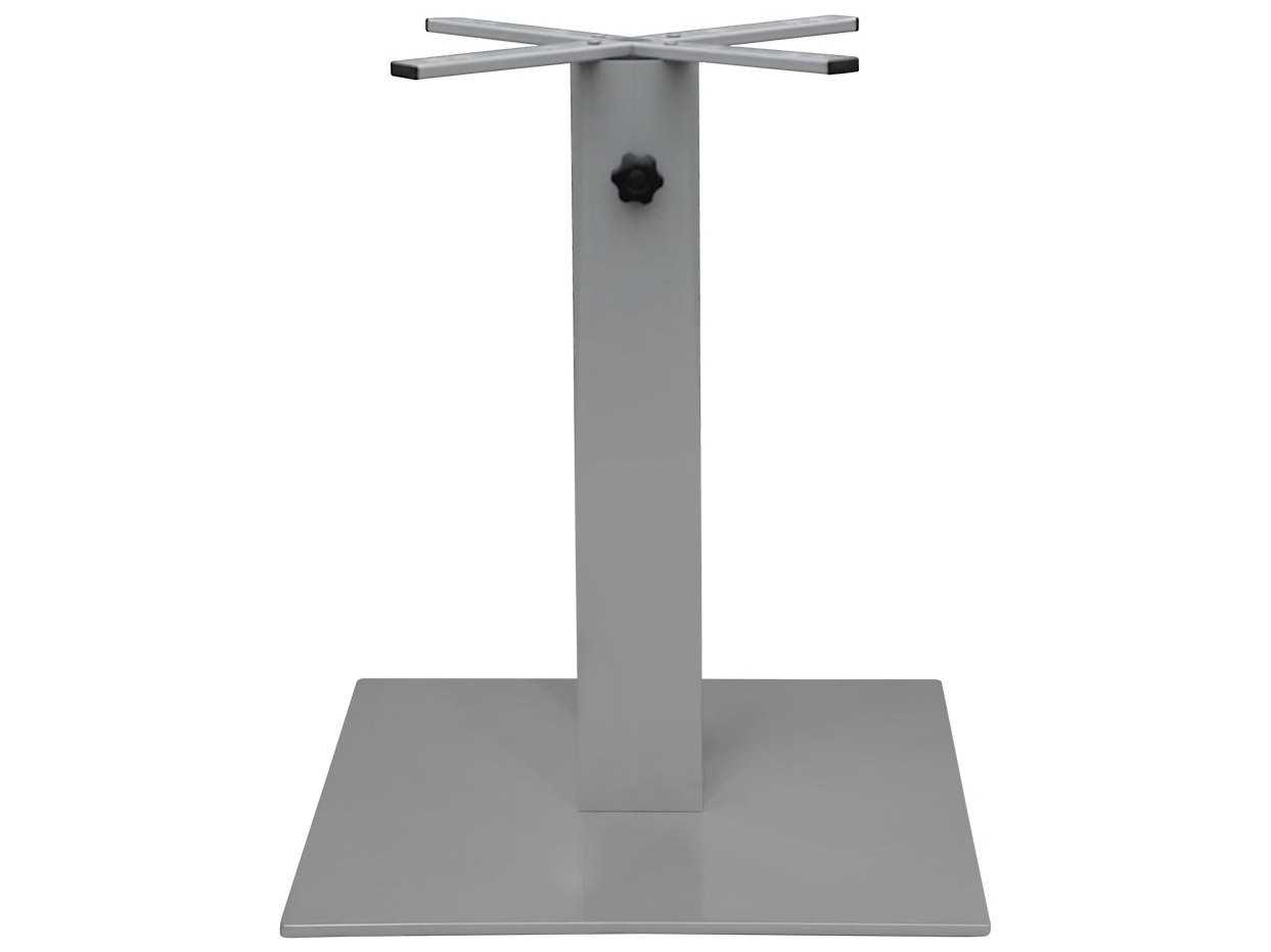 Decoscape Verona Aluminum Kessler Silver Large Square Dining Table Base