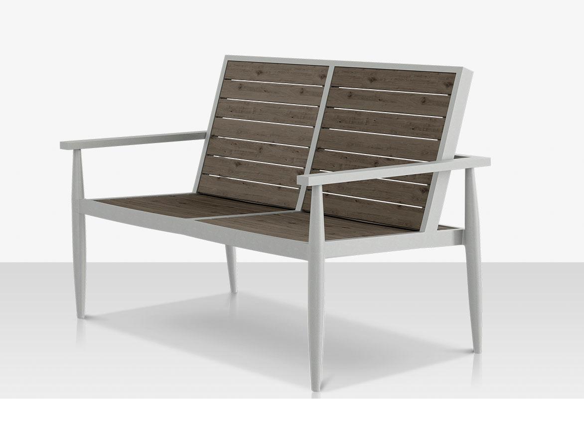 Decoscape Danish Aluminum Composite Slatted Loveseat