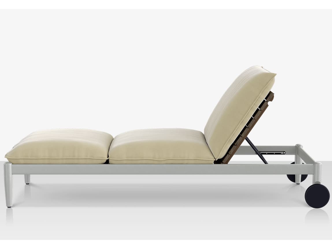 Decoscape Danish Aluminum Sling Strap Armless Chaise Lounge