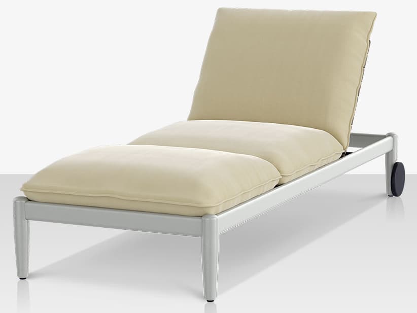 Decoscape Danish Aluminum Sling Strap Armless Chaise Lounge