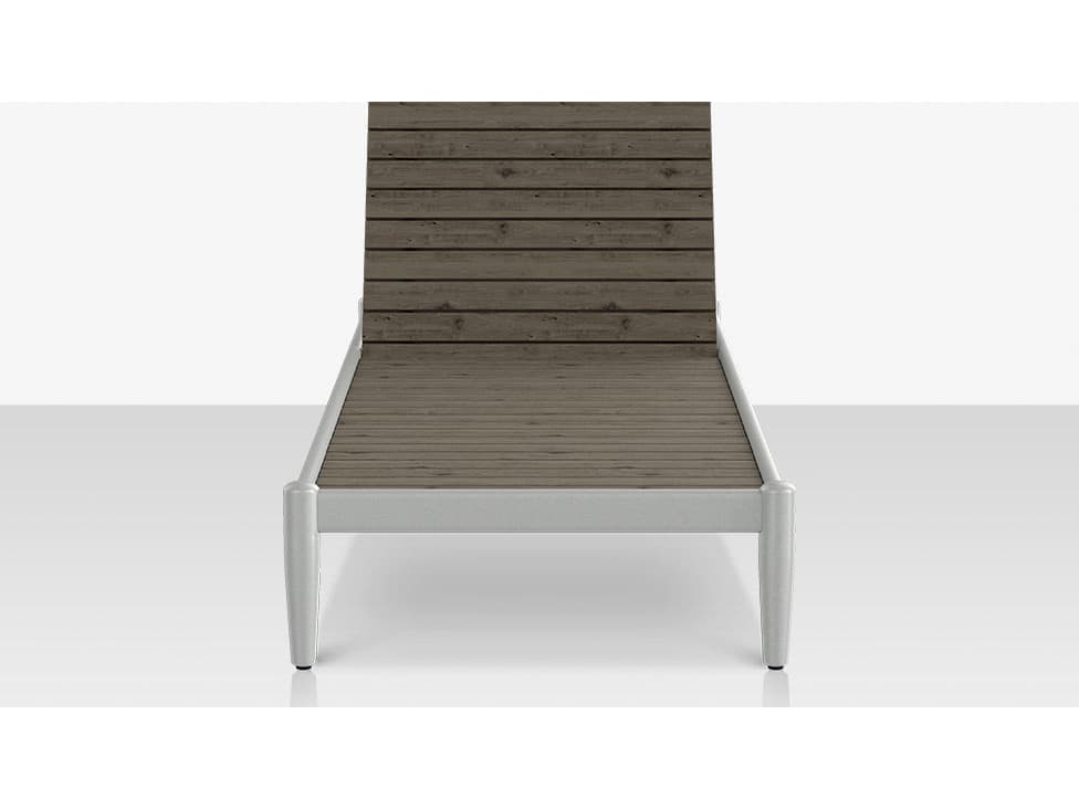 Decoscape Danish Aluminum Composite Slatted Armless Chaise Lounge