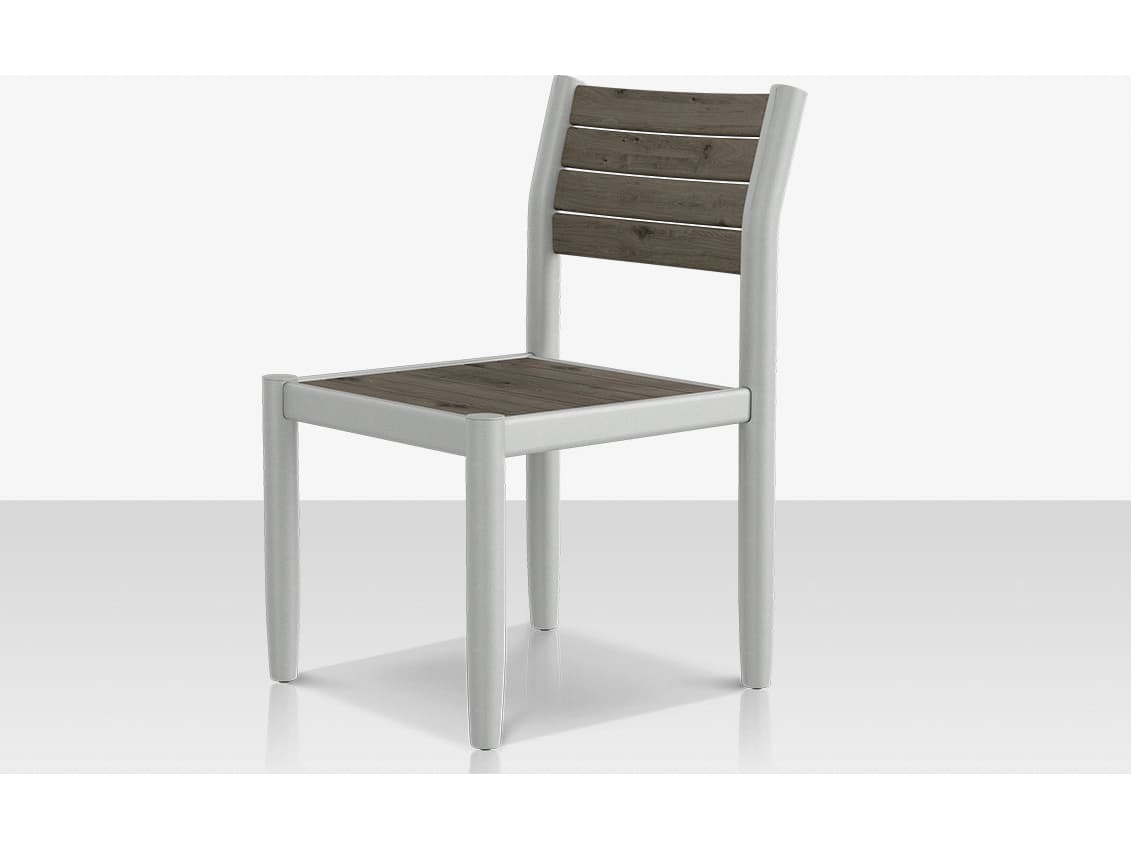 Decoscape Danish Aluminum Composite Slatted Dining Side Chair