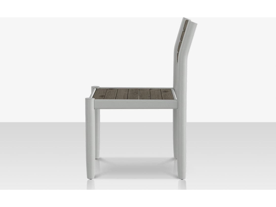 Decoscape Danish Aluminum Composite Slatted Dining Side Chair
