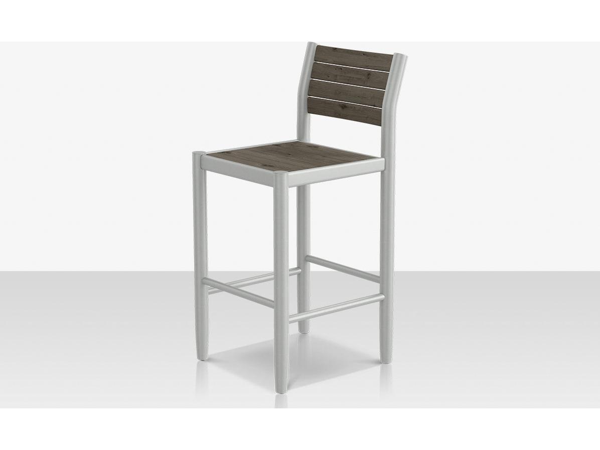 Decoscape Danish Aluminum Composite Slatted Bar Side Chair