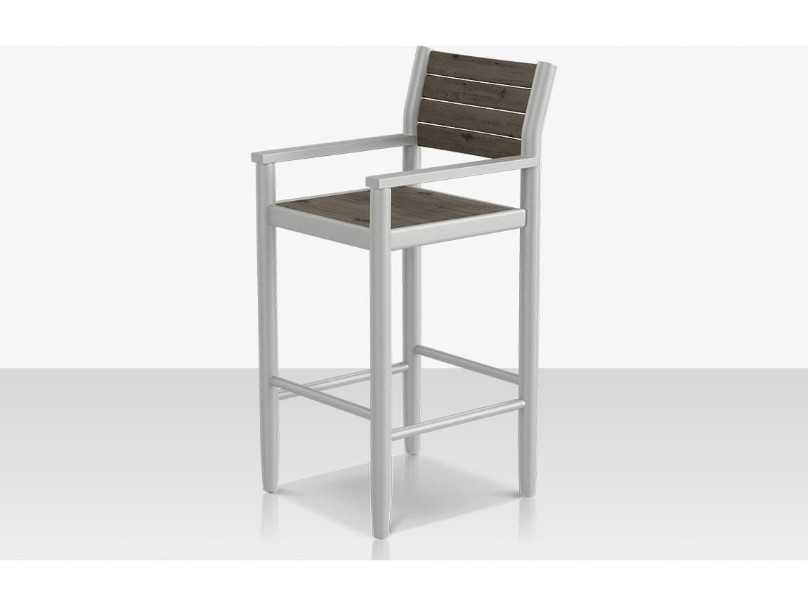 Decoscape Danish Aluminum Composite Slatted Bar Arm Chair