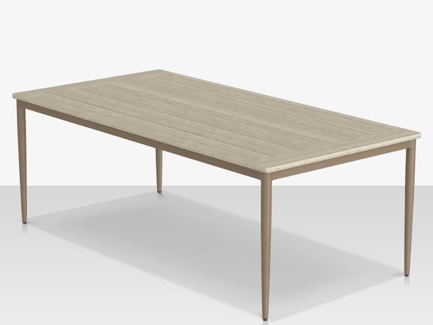 Decoscape Danish Aluminum Rectangular Large Dining Table