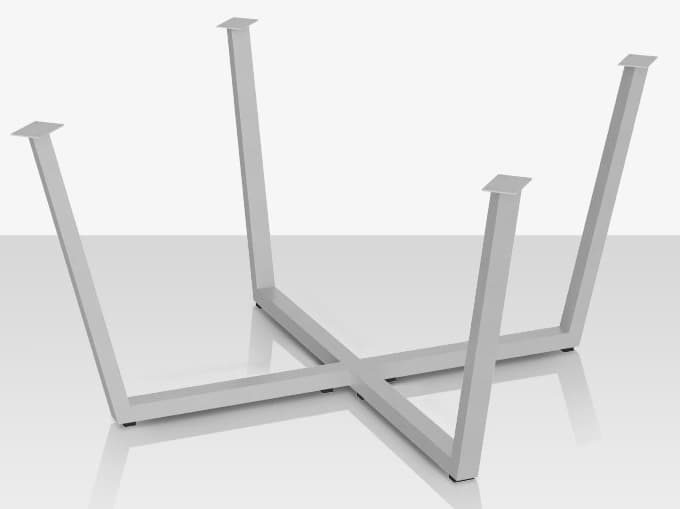 Decoscape Contemporary Aluminum Flat Style Dining Table Base