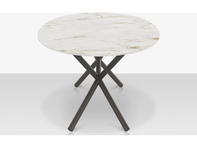 Decoscape Oliver Aluminum Oval Porcelain Rimless Top Dining Table