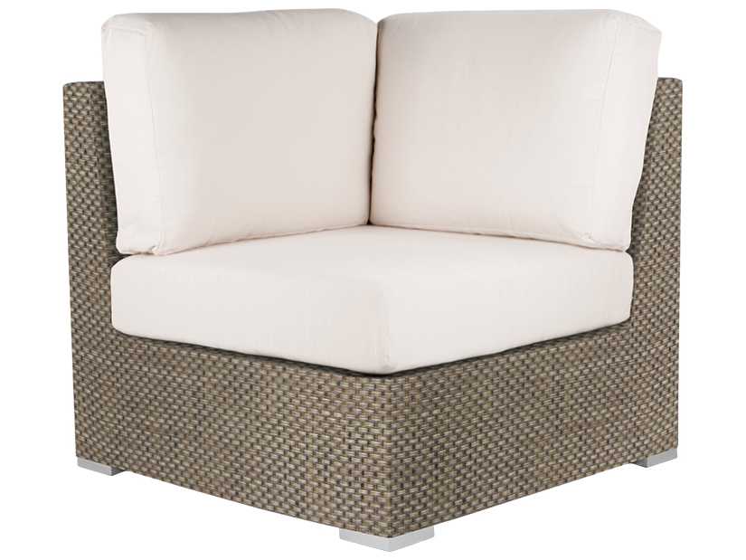 Decoscape Lucaya Quick Ship Wicker Square Corner Lounge Chair