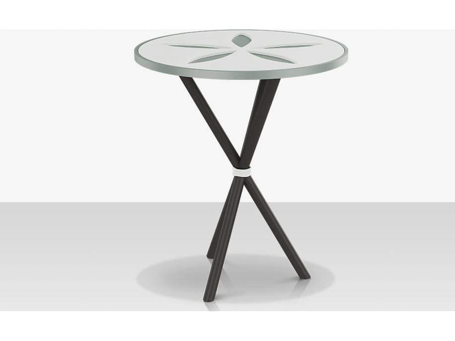 Decoscape Organic Aluminum Sand Dollar Round Side Table