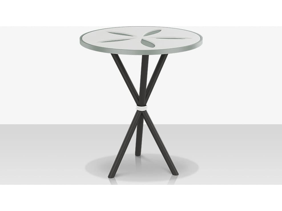Decoscape Organic Aluminum Sand Dollar Round Side Table