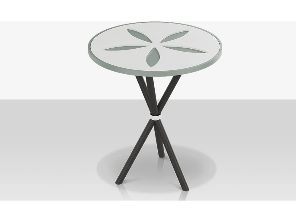 Decoscape Organic Aluminum Sand Dollar Round Side Table