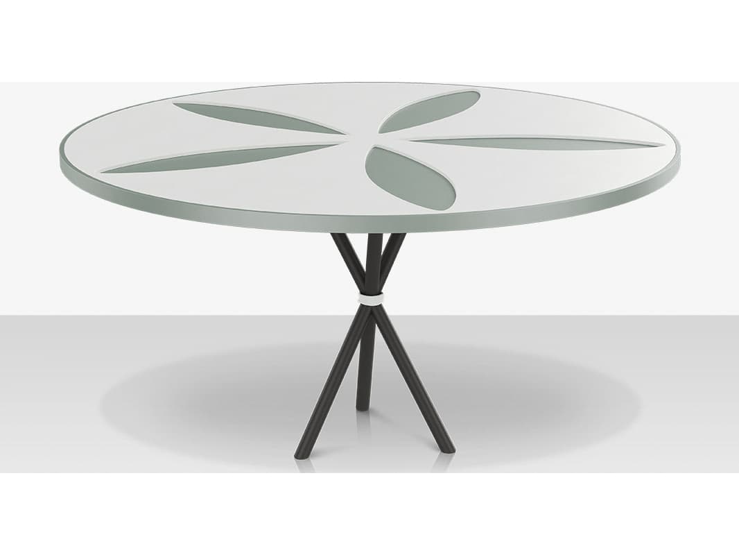 Decoscape Organic Aluminum Sand Dollar Round Dining Table