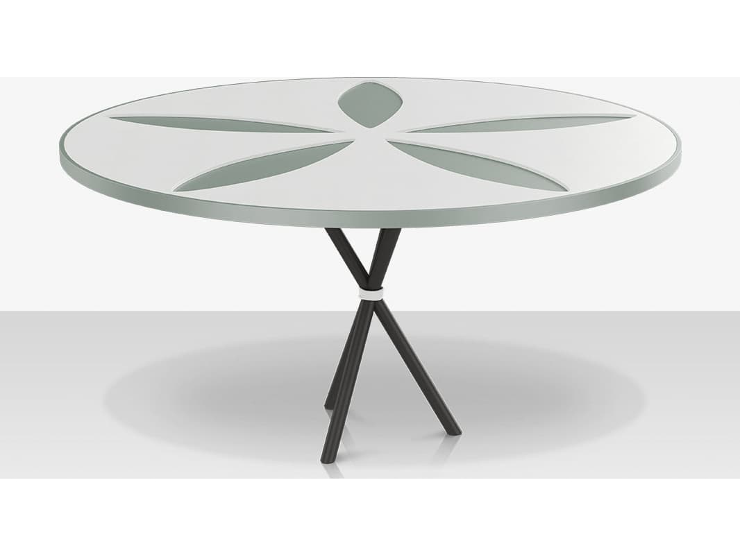 Decoscape Organic Aluminum Sand Dollar Round Dining Table
