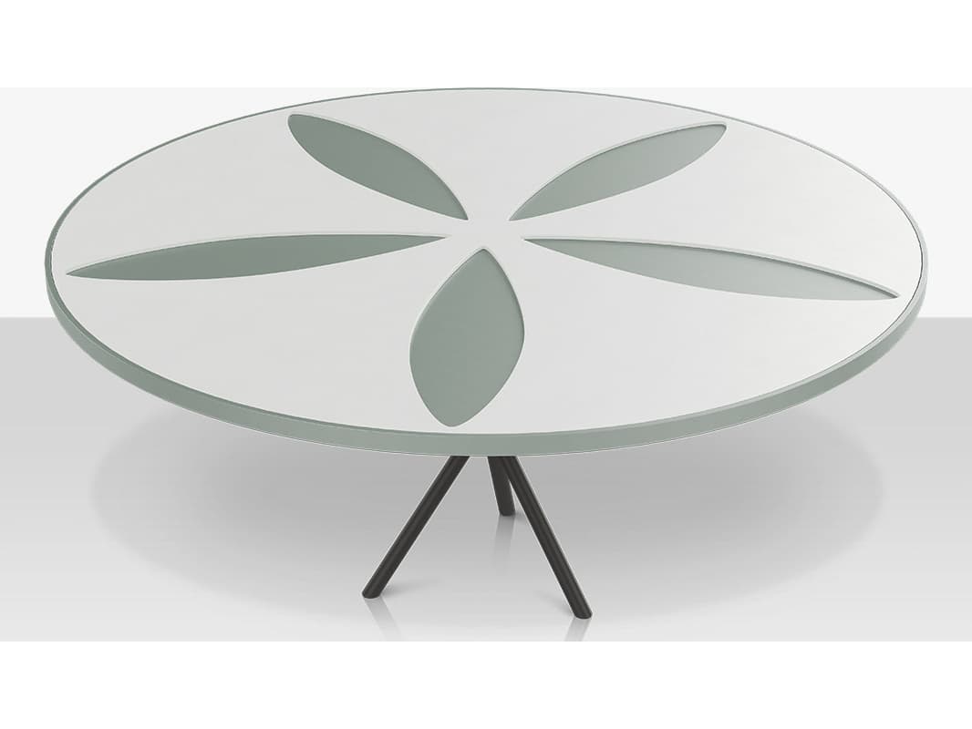 Decoscape Organic Aluminum Sand Dollar Round Dining Table