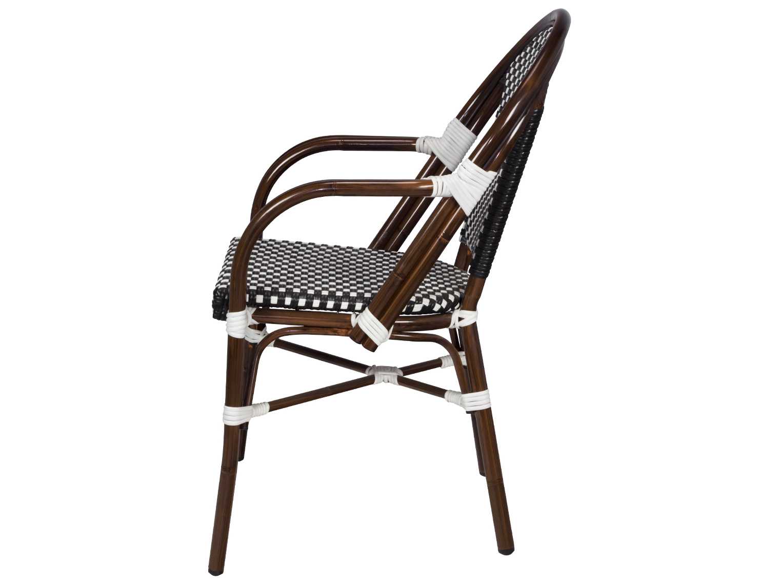 Decoscape Paris Quick Ship Aluminum Stackable Dining Arm Chair