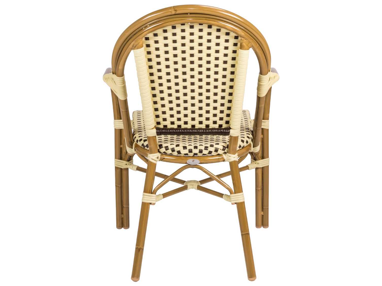 Decoscape Paris Quick Ship Aluminum Stackable Dining Arm Chair