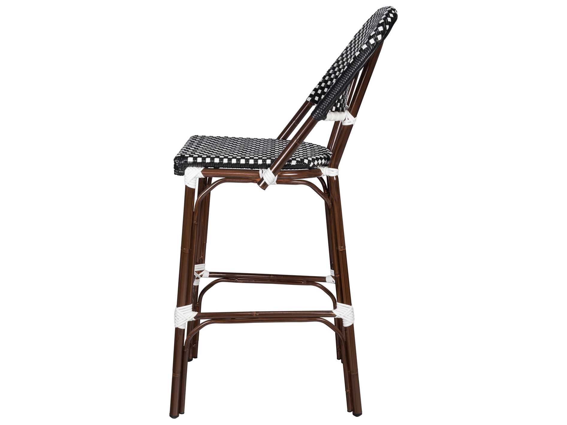 Decoscape Paris Quick Ship Aluminum Stackable Bar Side Chair