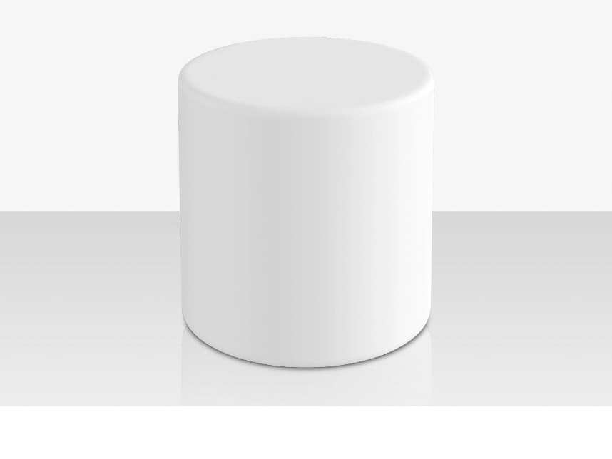 Decoscape Shelf Resin White Round End Table