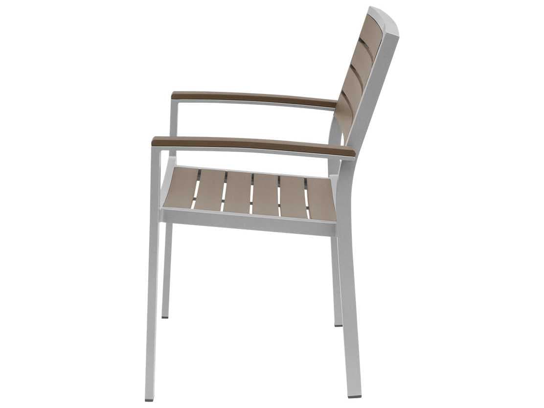 Decoscape Napa Quick Ship Aluminum Stackable Dining Arm Chair