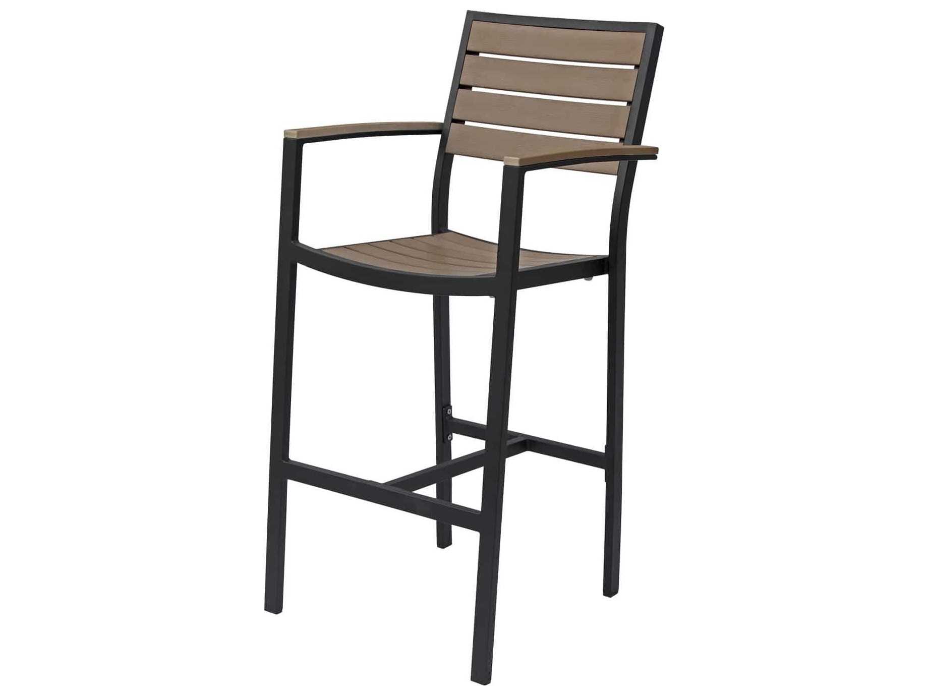 Decoscape Napa Quick Ship Aluminum Stackable Bar Arm Chair