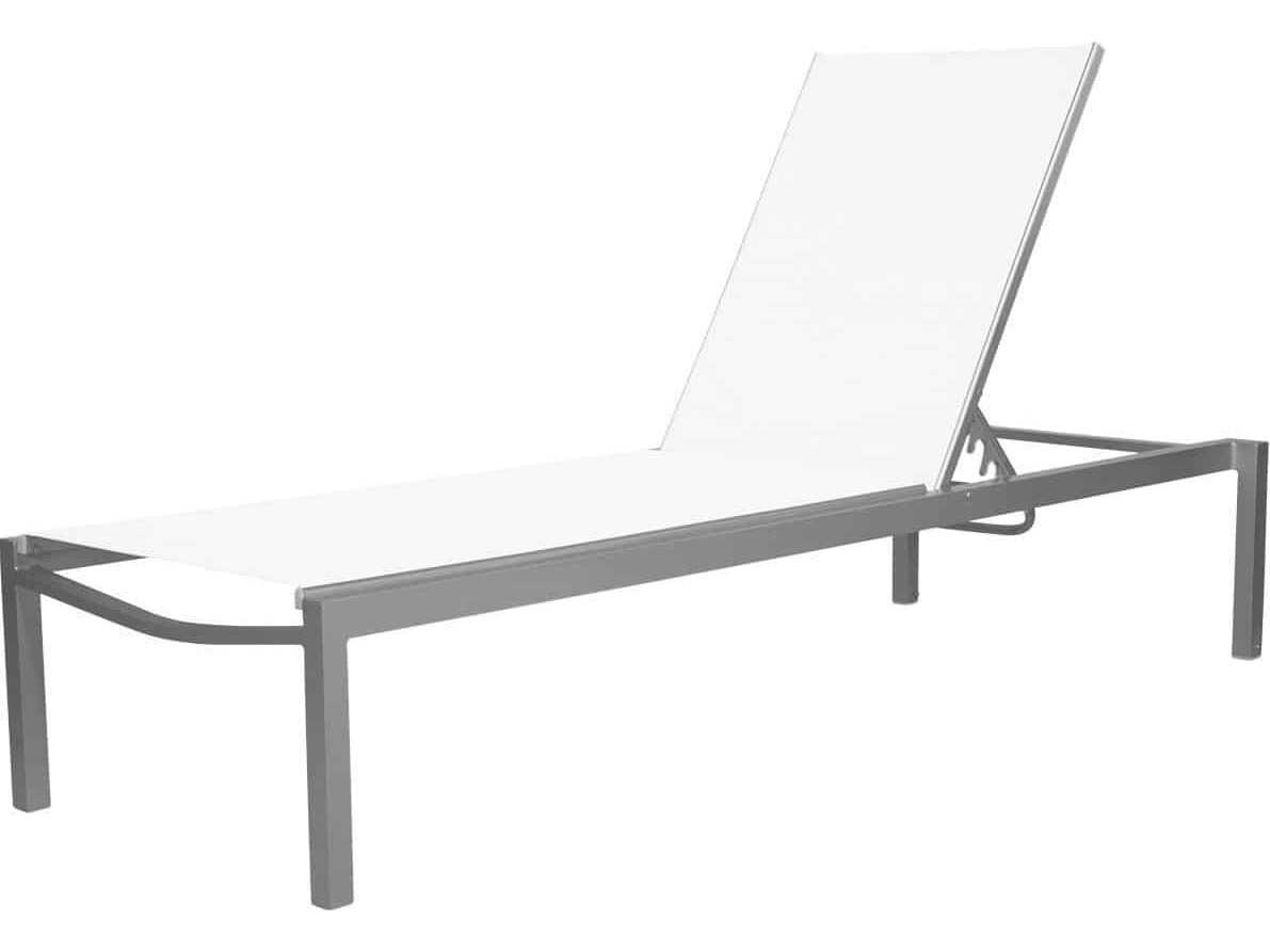 Decoscape Fusion Aluminum Sling Armless Chaise Lounge
