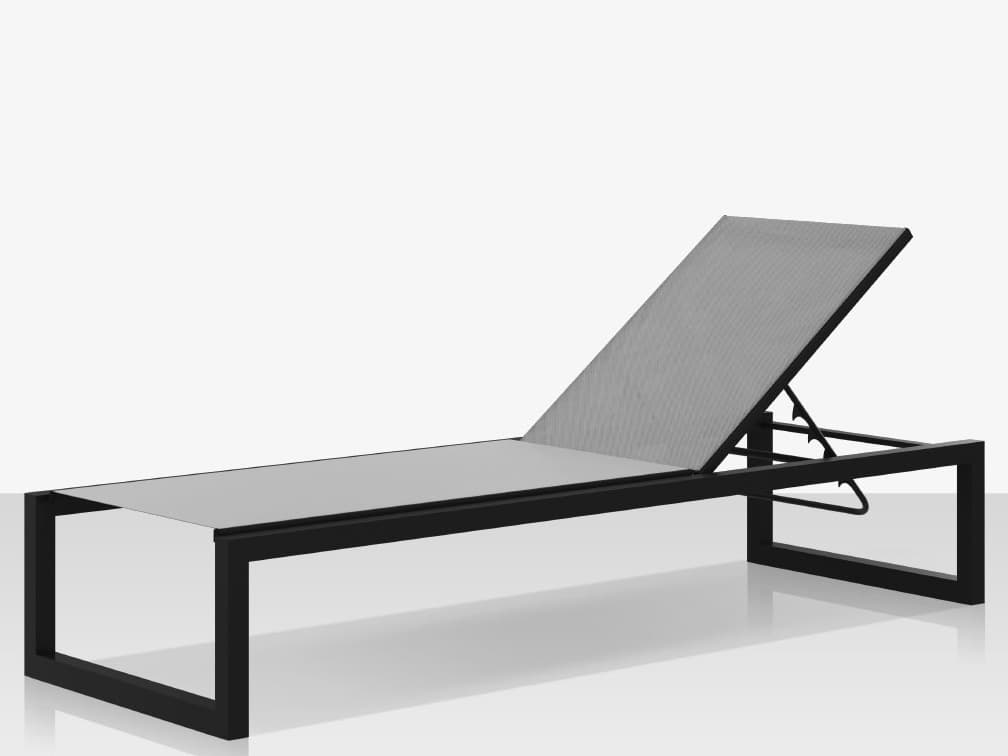 Decoscape Iconic Aluminum Sling Armless Chaise Lounge