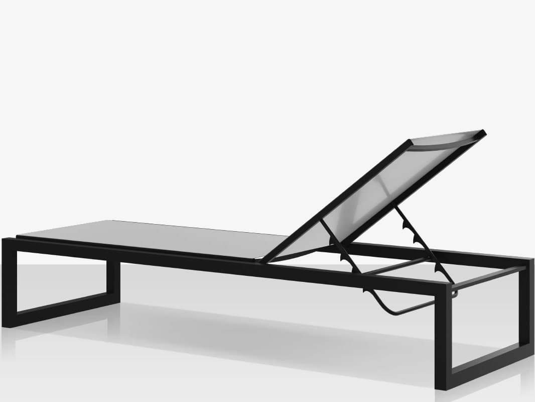 Decoscape Iconic Aluminum Sling Armless Chaise Lounge