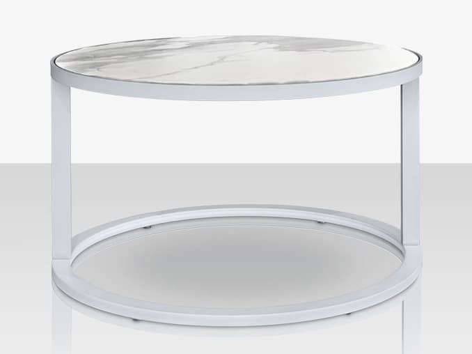 Decoscape Iconic Aluminum Round Nesting Table