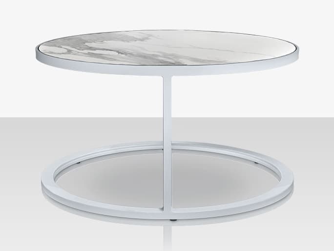 Decoscape Iconic Aluminum Round Nesting Table