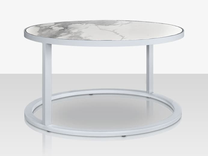 Decoscape Iconic Aluminum Round Nesting Table