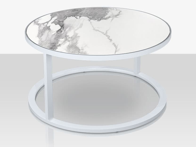 Decoscape Iconic Aluminum Round Nesting Table