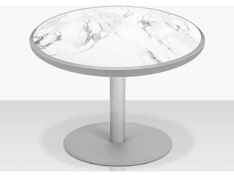 Decoscape Iconic Porcelain Round Dining Table Top with Aluminum Rim
