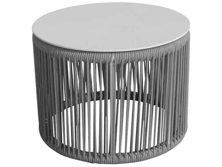Decoscape Skye Quick Ship Aluminum Round End Table