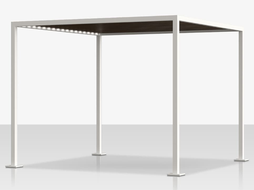 Decoscape Breeze Cabana 10' Aluminum Wood Grain Slats Top