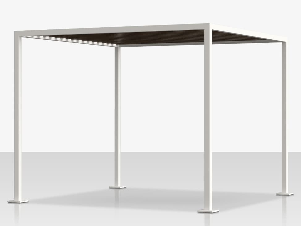 Decoscape Breeze Cabana 15' Aluminum Wood Grain Slats Top